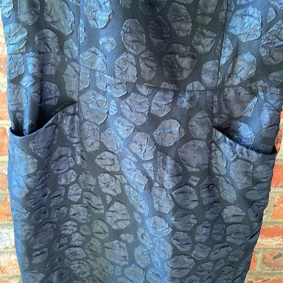 COS navy leopard appliqué print dress - Picture 4 of 4